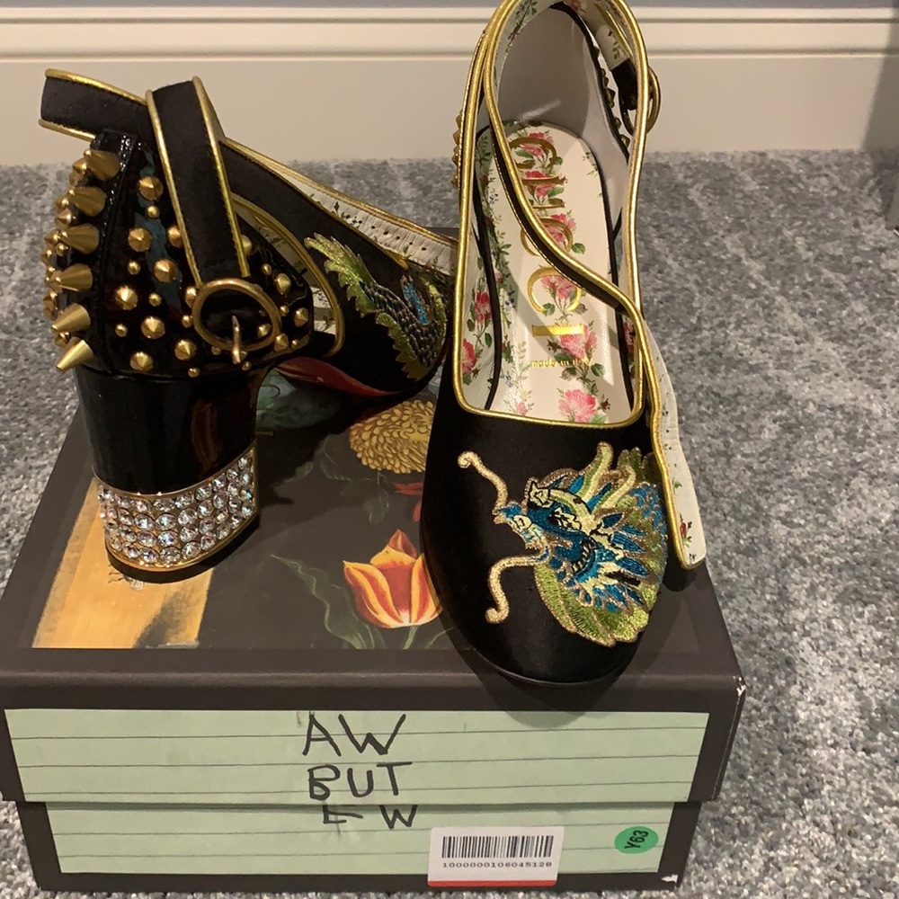 Authentic Gucci dragon Casper heels shoes 39   9